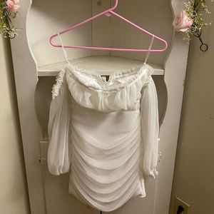 White off the shoulders dress